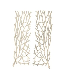 Deco 79 Aluminum Metal Coral Wall Decor