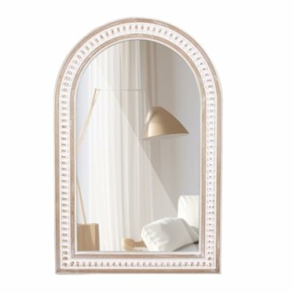 Decointo 36x24" Arched Bathroom Mirrors Boho Mirror