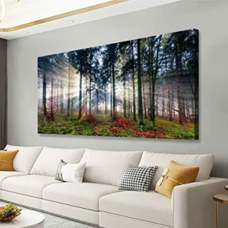 Nature Landscape Sunrise Tree Canvas Wall Art