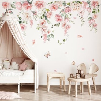 Spring Large Pink Flower Wall Decals