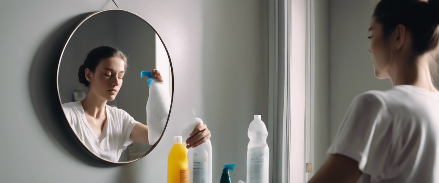 Cleaning a Wall Mirror