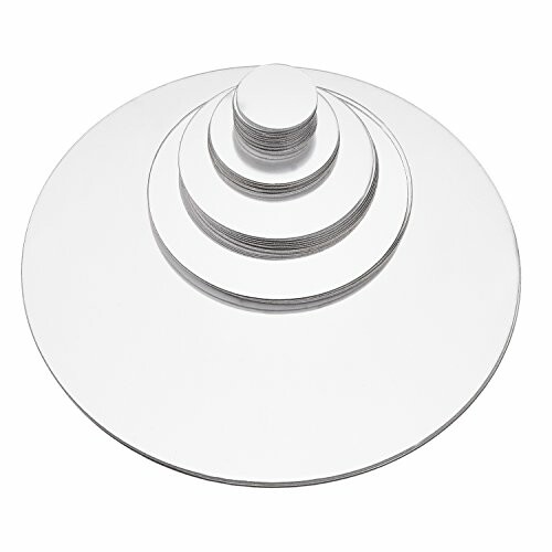 Stacked round cake boards of varying sizes