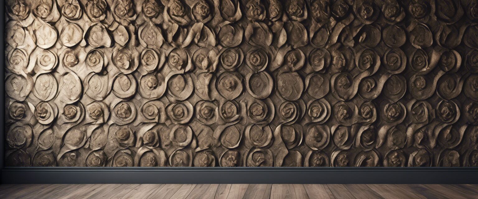 Textured wall decor with wallpaper