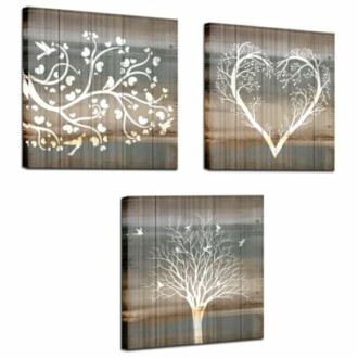 Biuteawal 3 Pieces Abstract Tree Wall Art