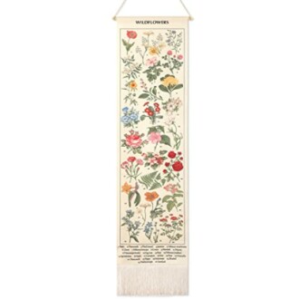 Vintage Floral Vertical Tapestry